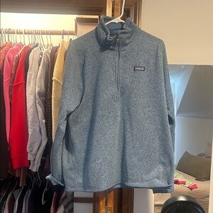 Patagonia Women's Blue Zip-Up Sweater